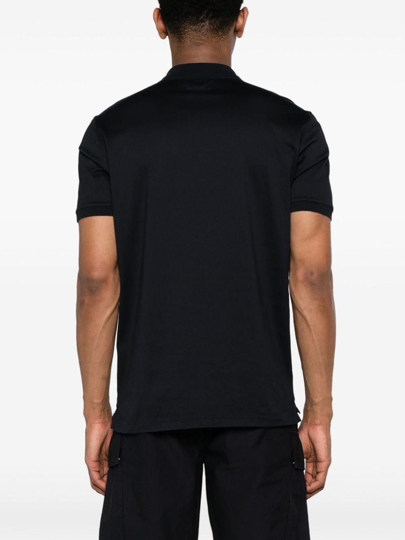 logo-patch jersey polo shirt 4