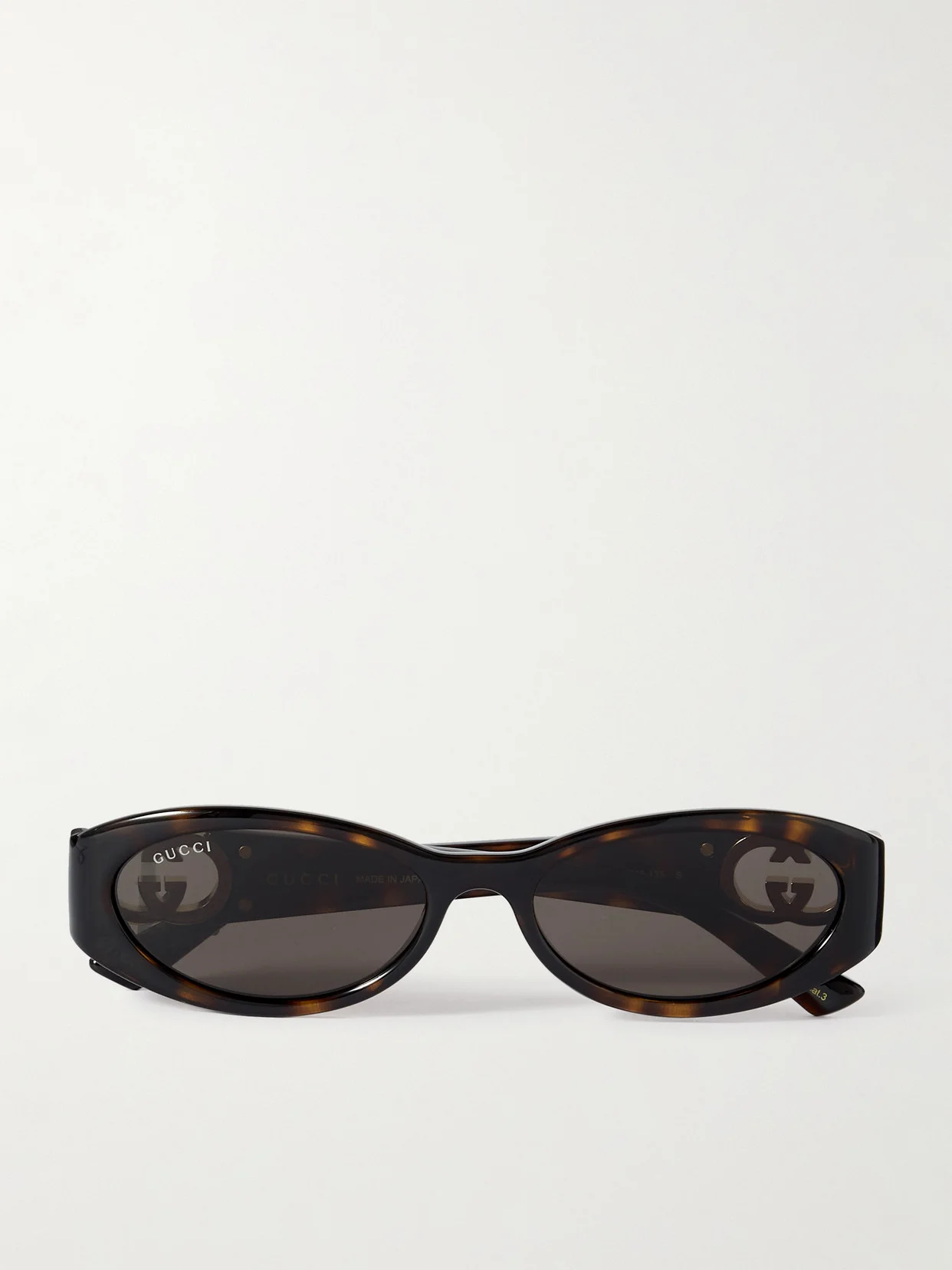 Oval-frame Tortoiseshell Acetate Sunglasses - 1