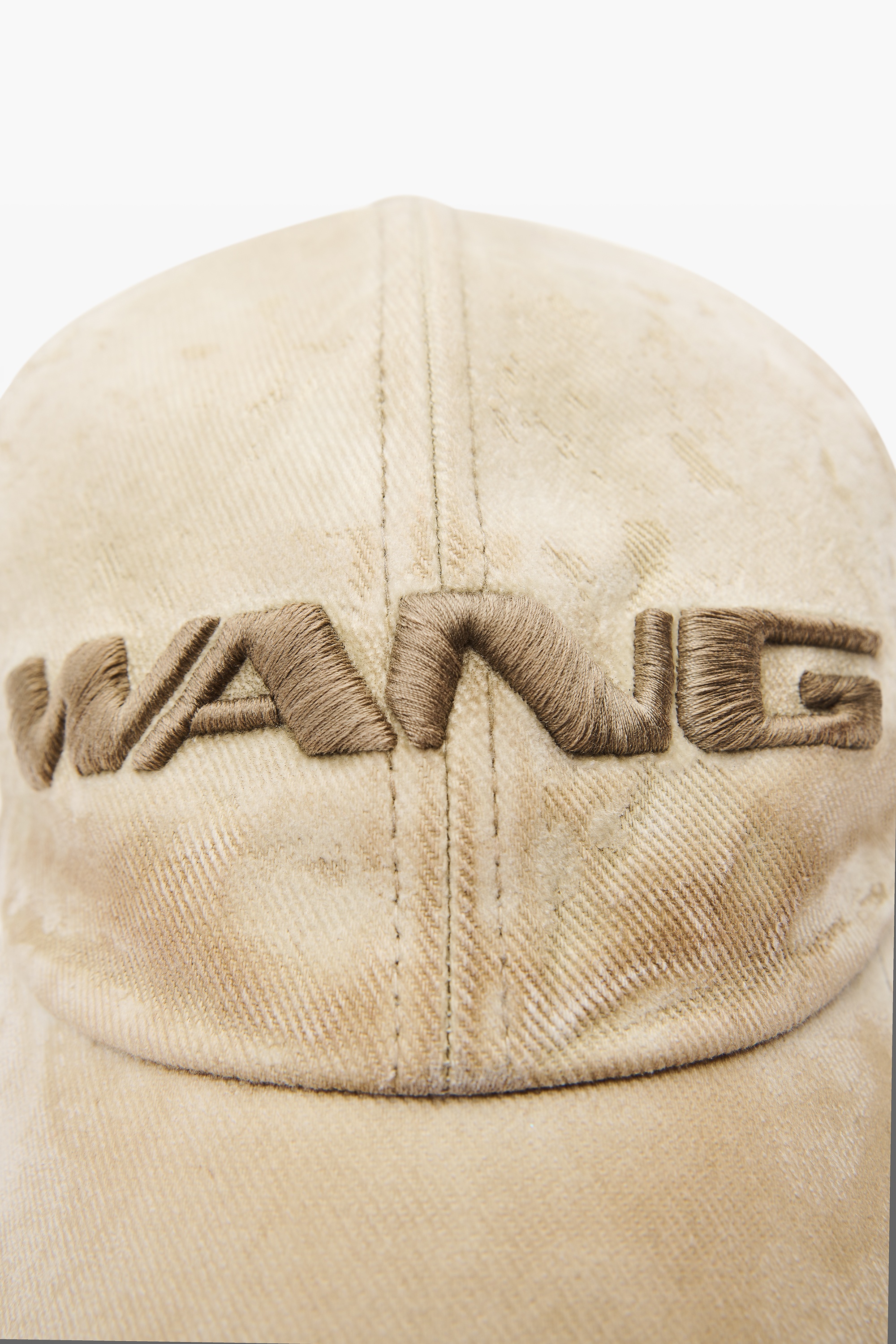 3D Logo-Embroidered Flocked Denim Cap - 3