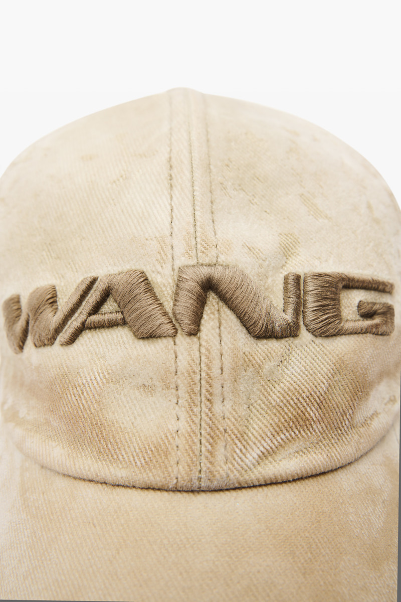 3D Logo-Embroidered Flocked Denim Cap 3