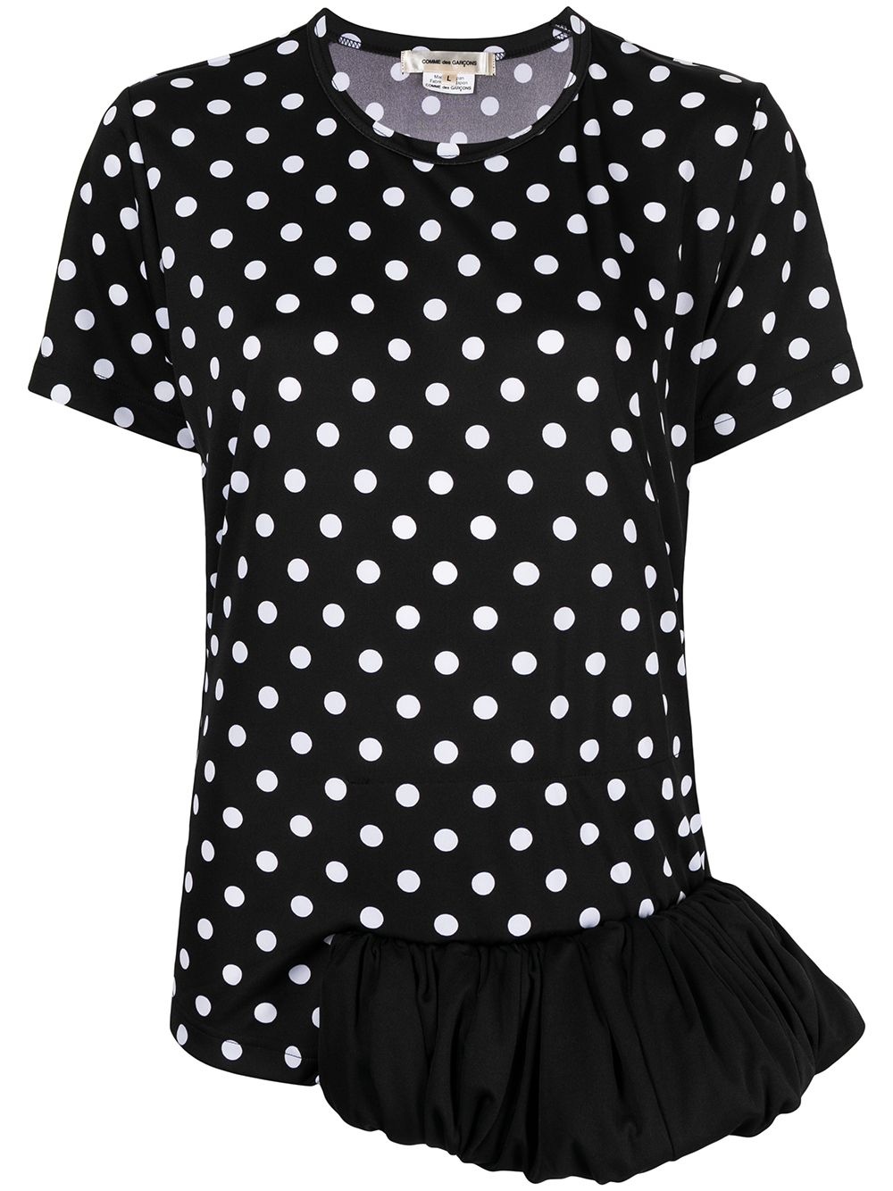 polka dot puff-panel T-shirt - 1