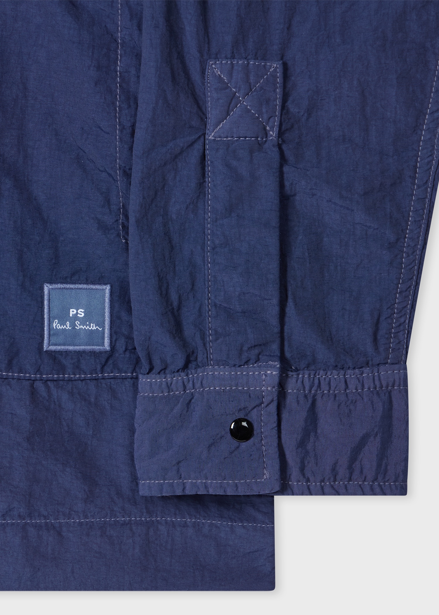 Navy Garment Dye Nylon Shirt Jacket - 3