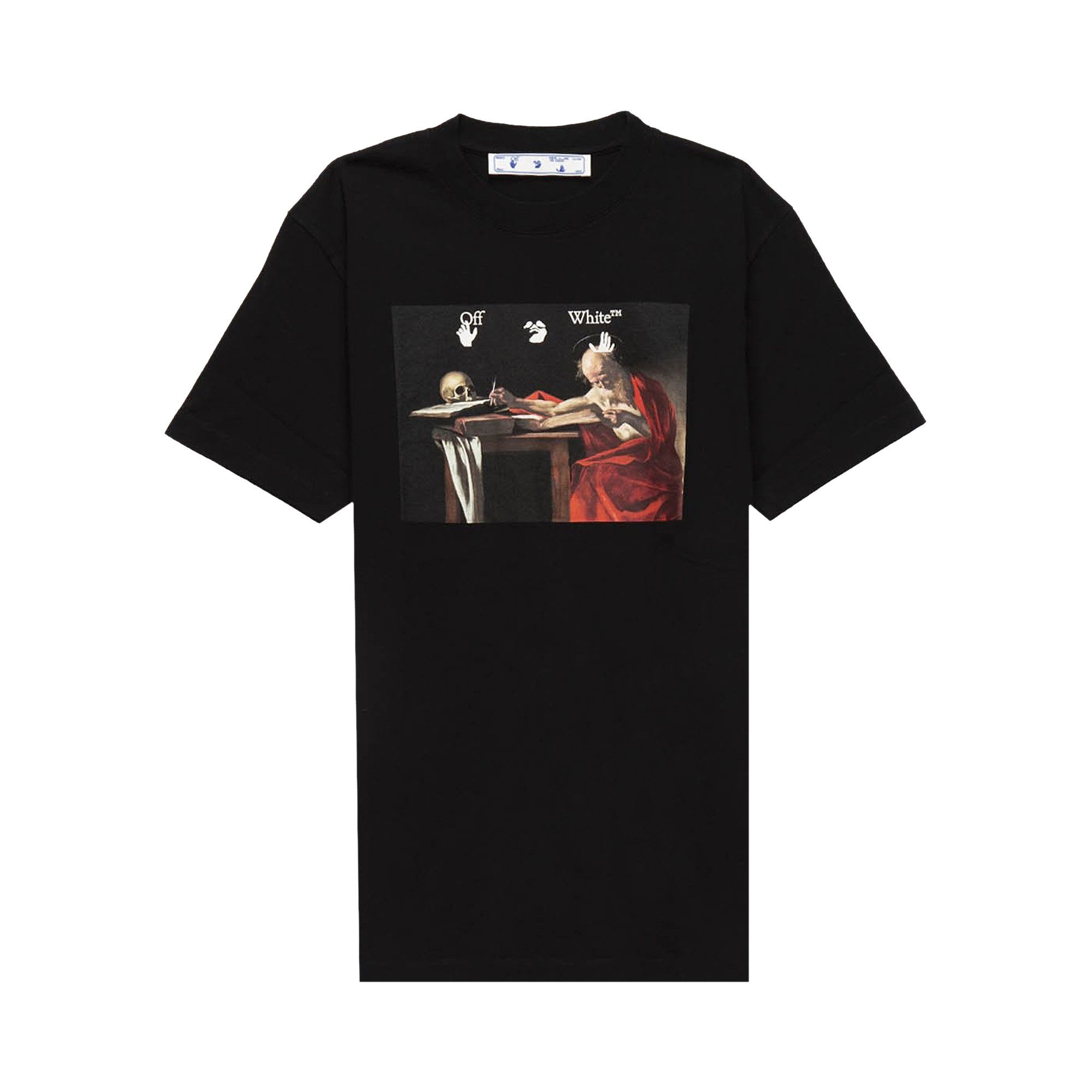 Off-White Caravaggio Short-Sleeve Slim Tee 'Black/Red' - 1