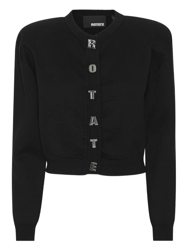 padded-shoulder button cardigan 1
