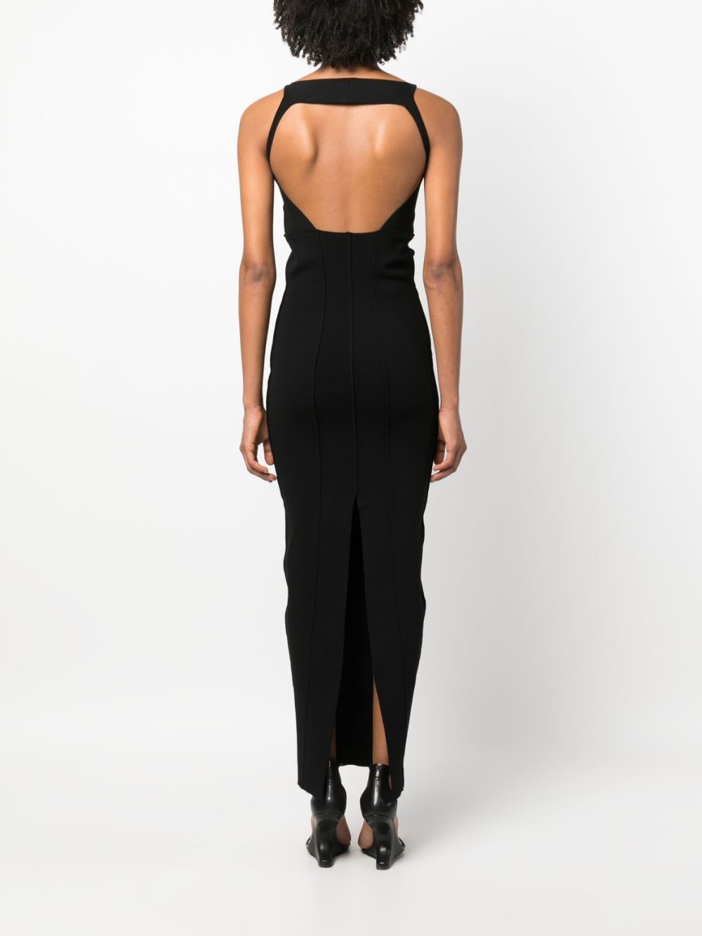 cut-out sleeveless maxi dress - 4
