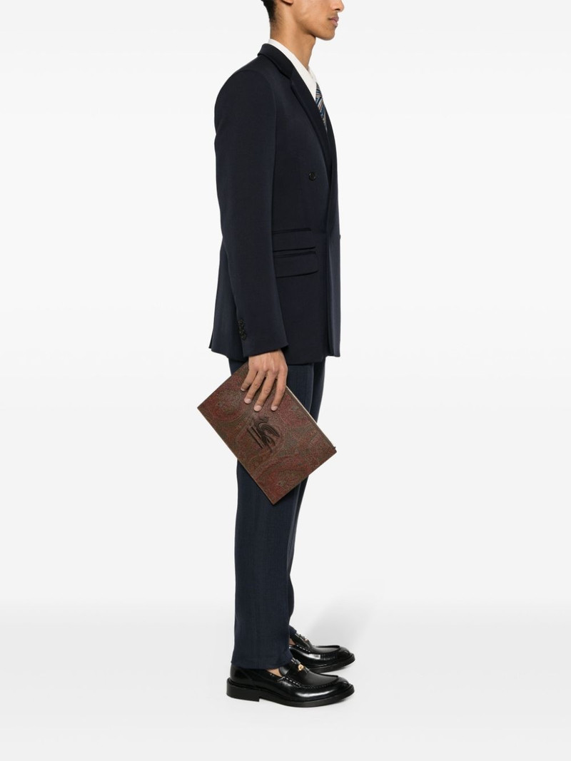 Etro paisley-jacquard clutch bag outlook