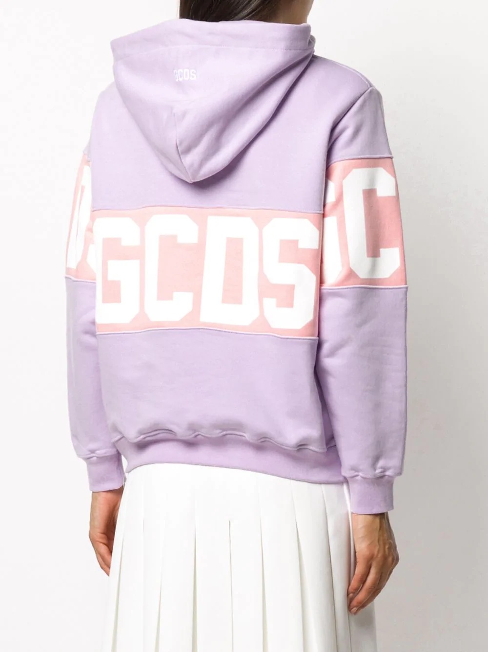 colour-block hooded logo sweatshirt  - 4