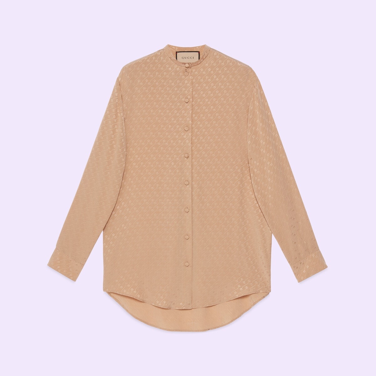 Horsebit crêpe satin shirt - 1