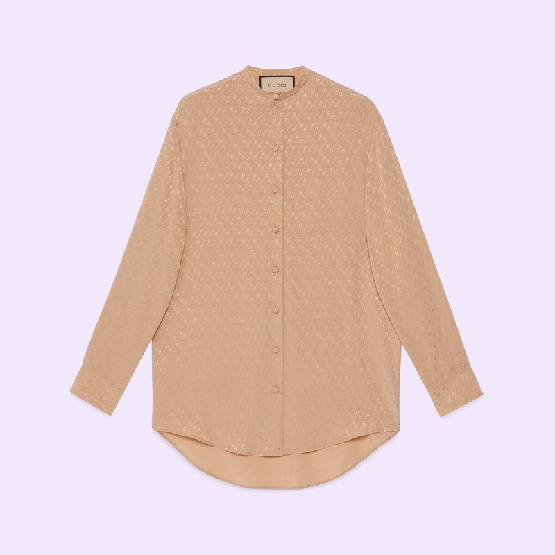 Horsebit crêpe satin shirt 1