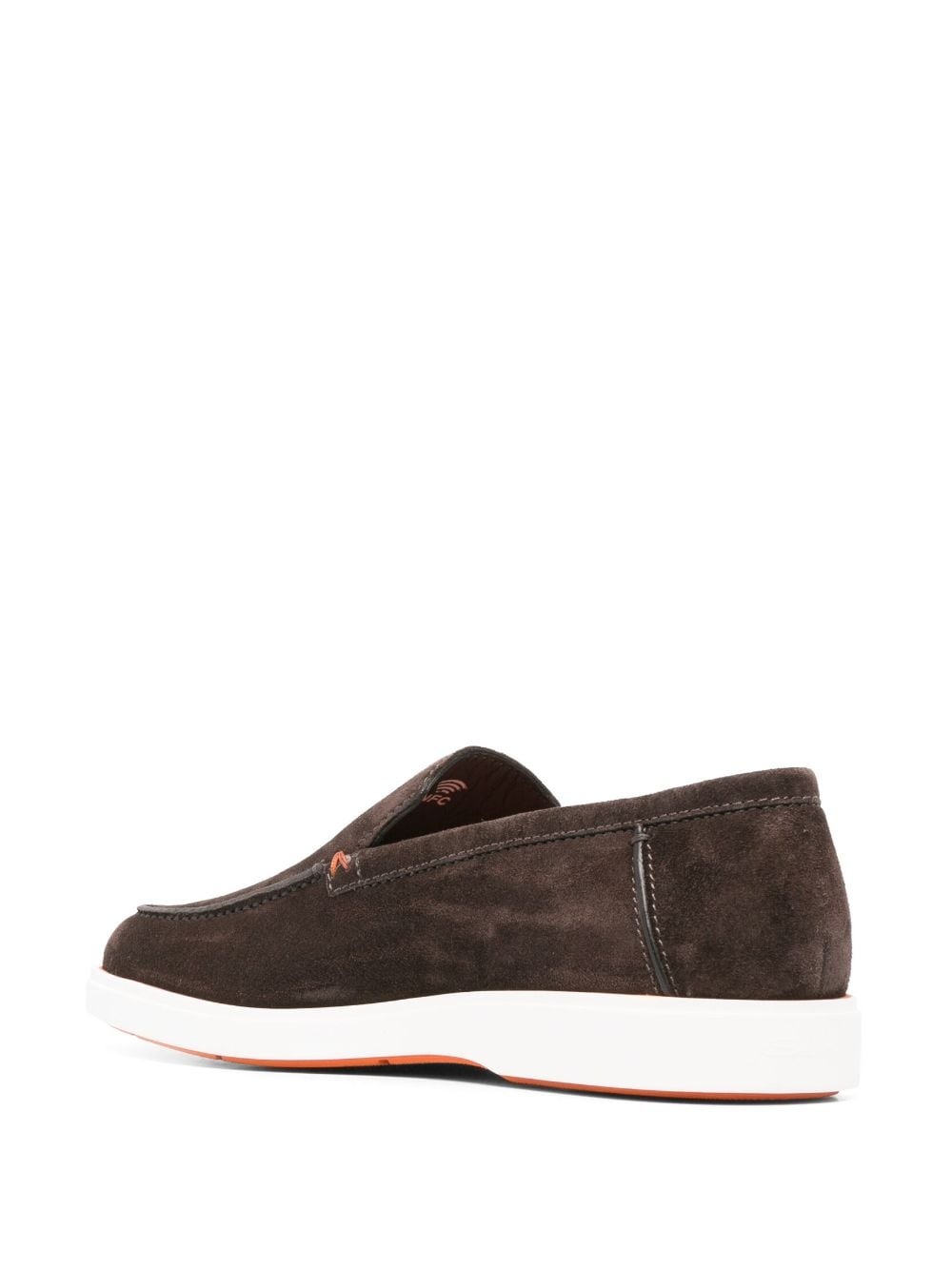 calf-suede almond-toe loafers - 3