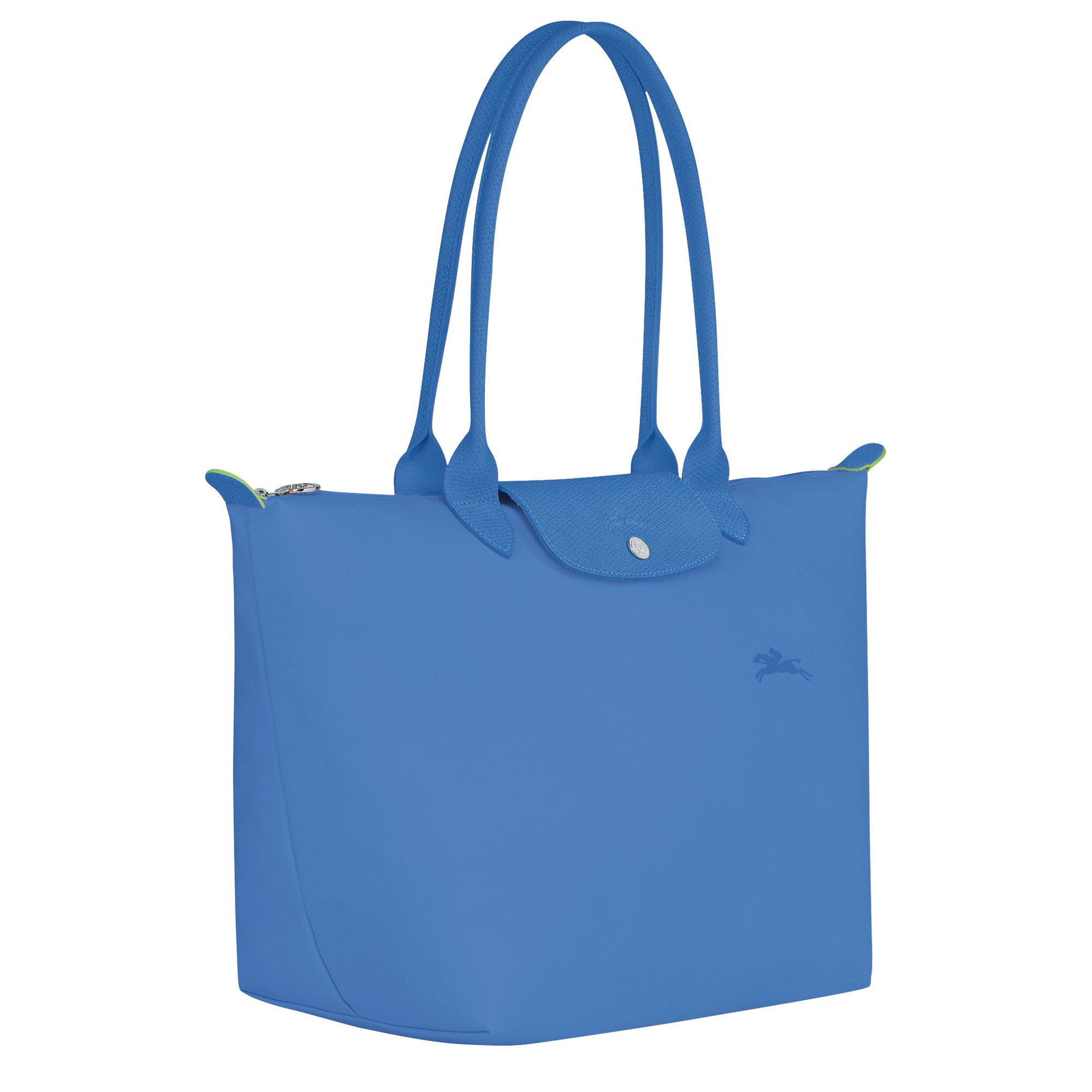 Le Pliage Green L Tote bag Cornflower - Recycled canvas - 2