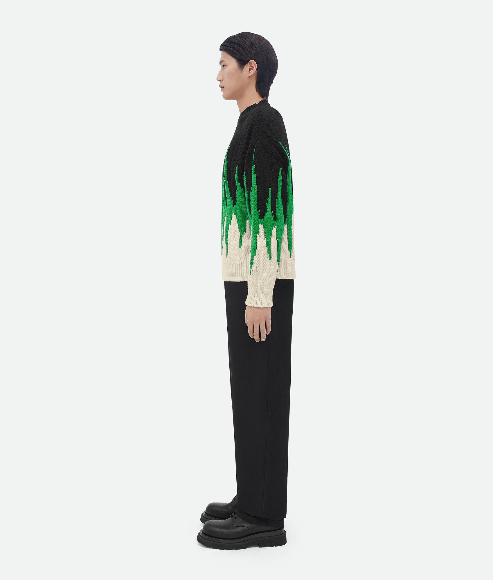 wool graphic knit jumper - 2