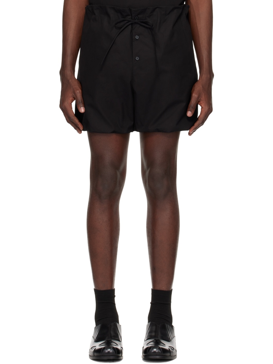 Black Puff Shorts - 1