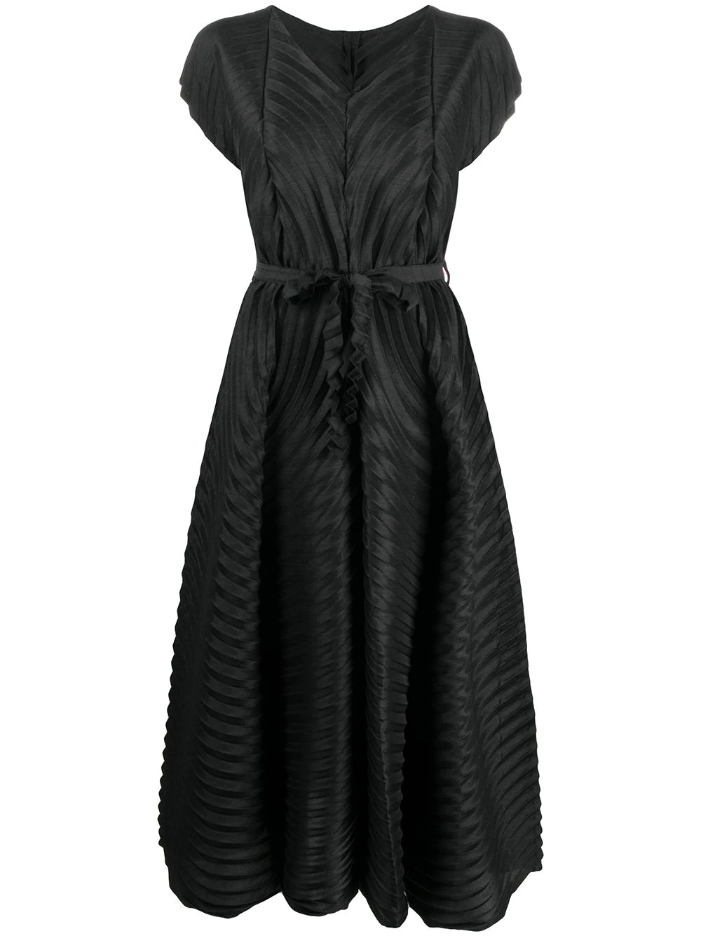 pleated flared dress - 1