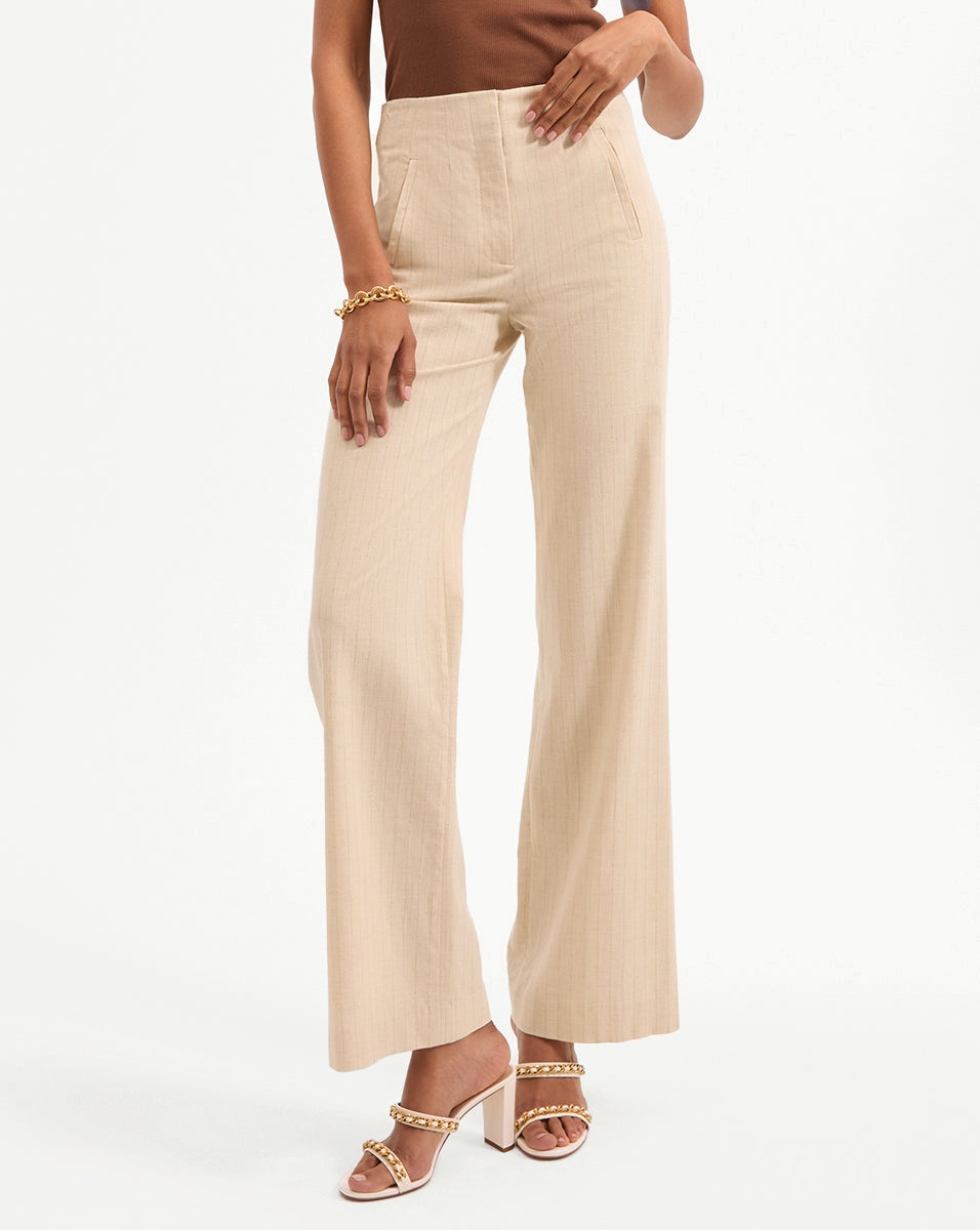 JUDE METALLIC PINSTRIPE PANT - 3