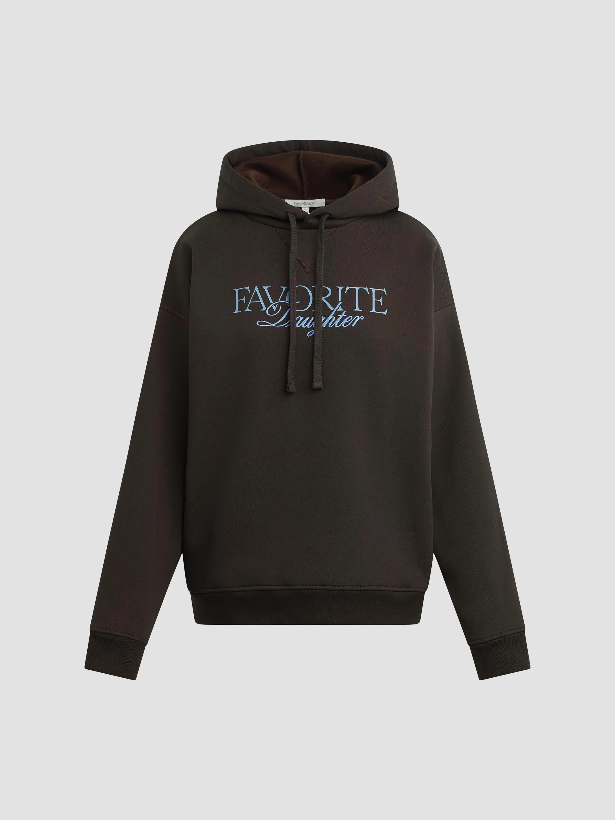 Women's The Embroidery Ritzy Logo Cotton-Blend Hoodie - Espresso Sea Blue - 1