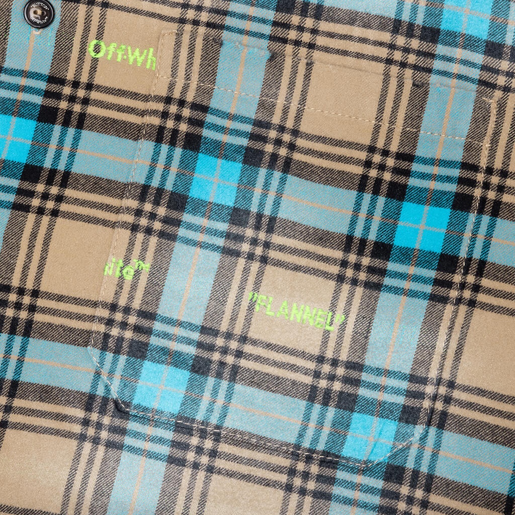 HELVET PATTERN CHECK FLANNEL SKATE SHIRT - NO COLOR - 4