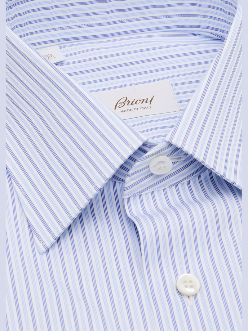 Brioni Men's Cotton Multi-Stripe Dress Shirt outlook