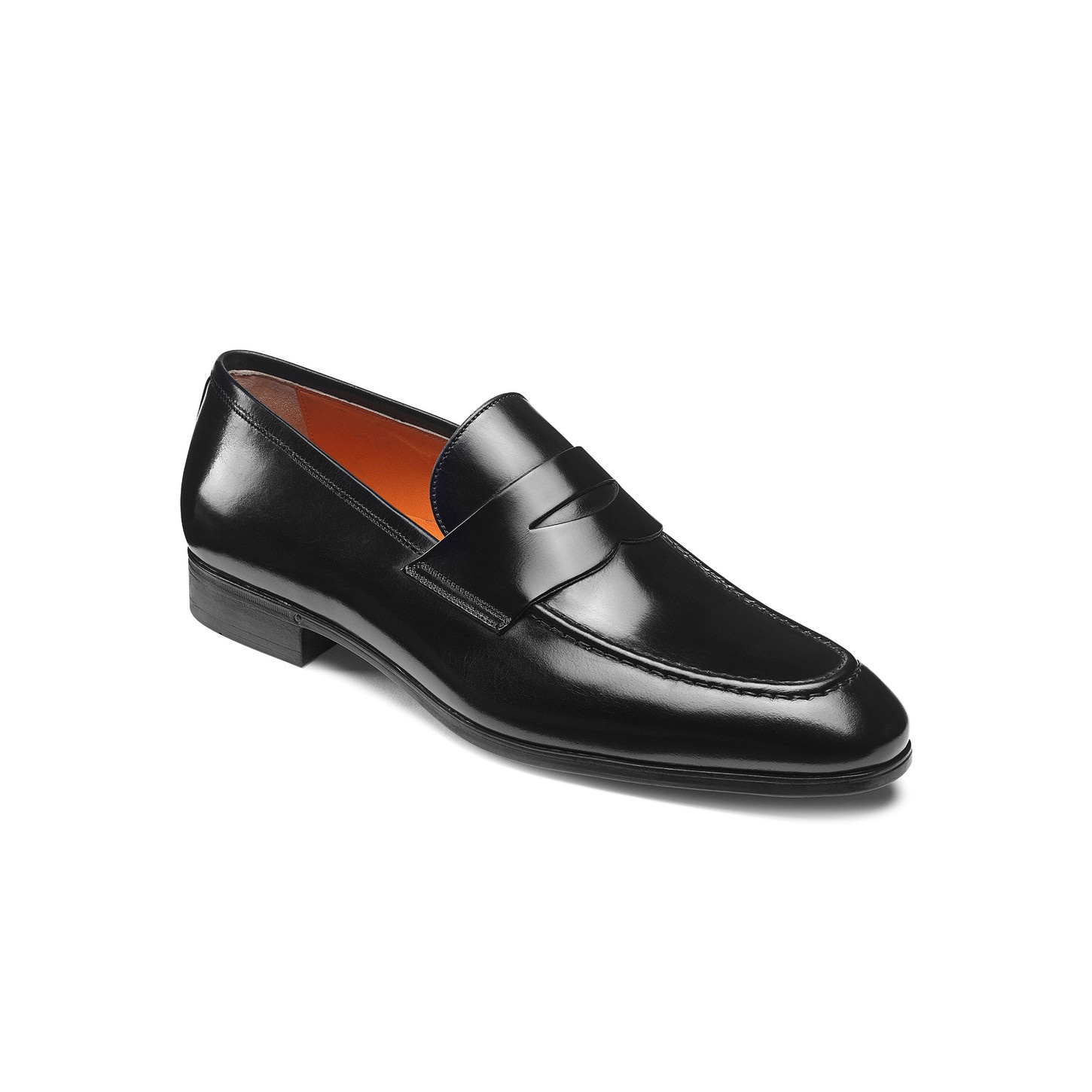 Men's black leather penny loafer - 2