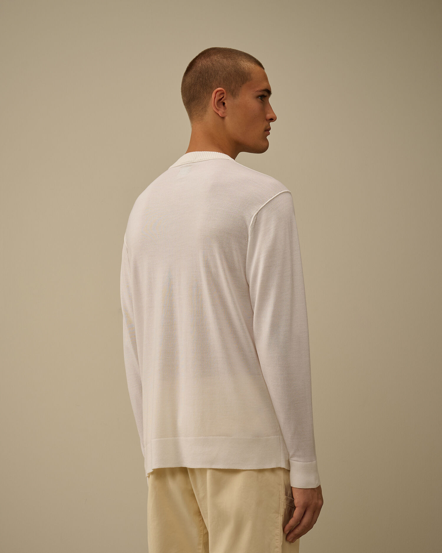 Silk Ultrafine Merino Wool Crewneck Sweater - 4
