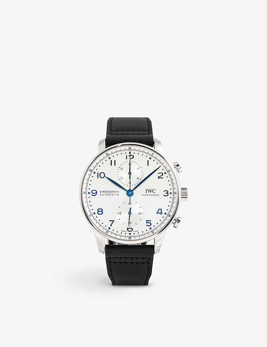 IW371605 Portugieser stainless-steel and leather automatic watch - 1