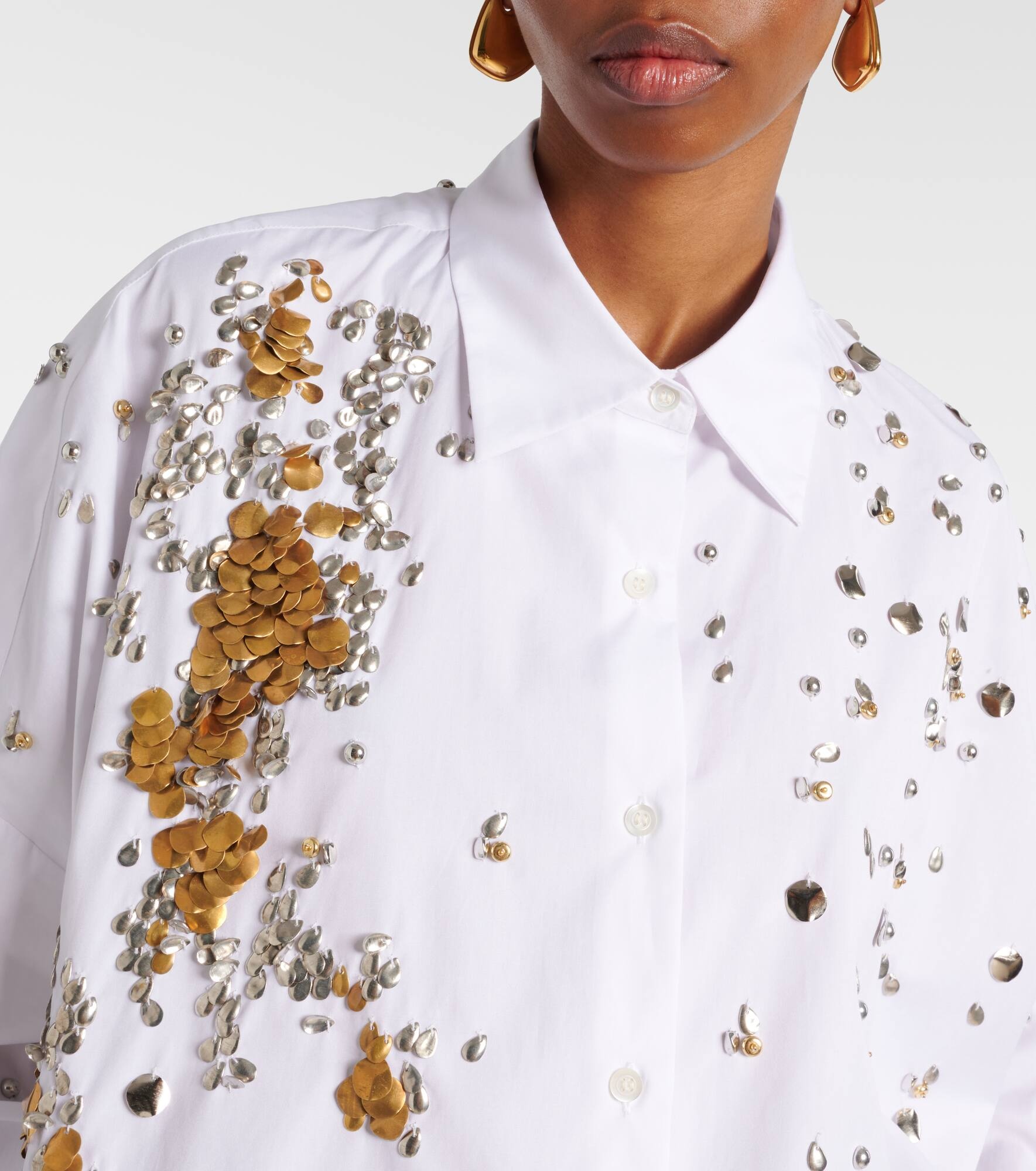 Dries Van Noten Embellished cotton poplin shirt | mytheresa