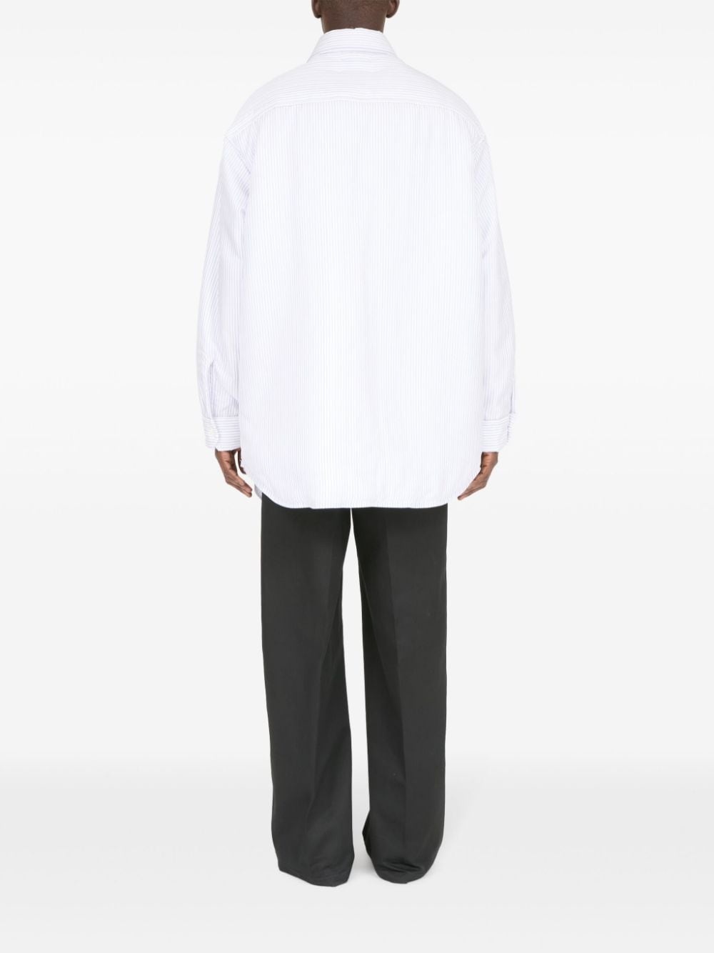 stripe-print poplin shirt - 4
