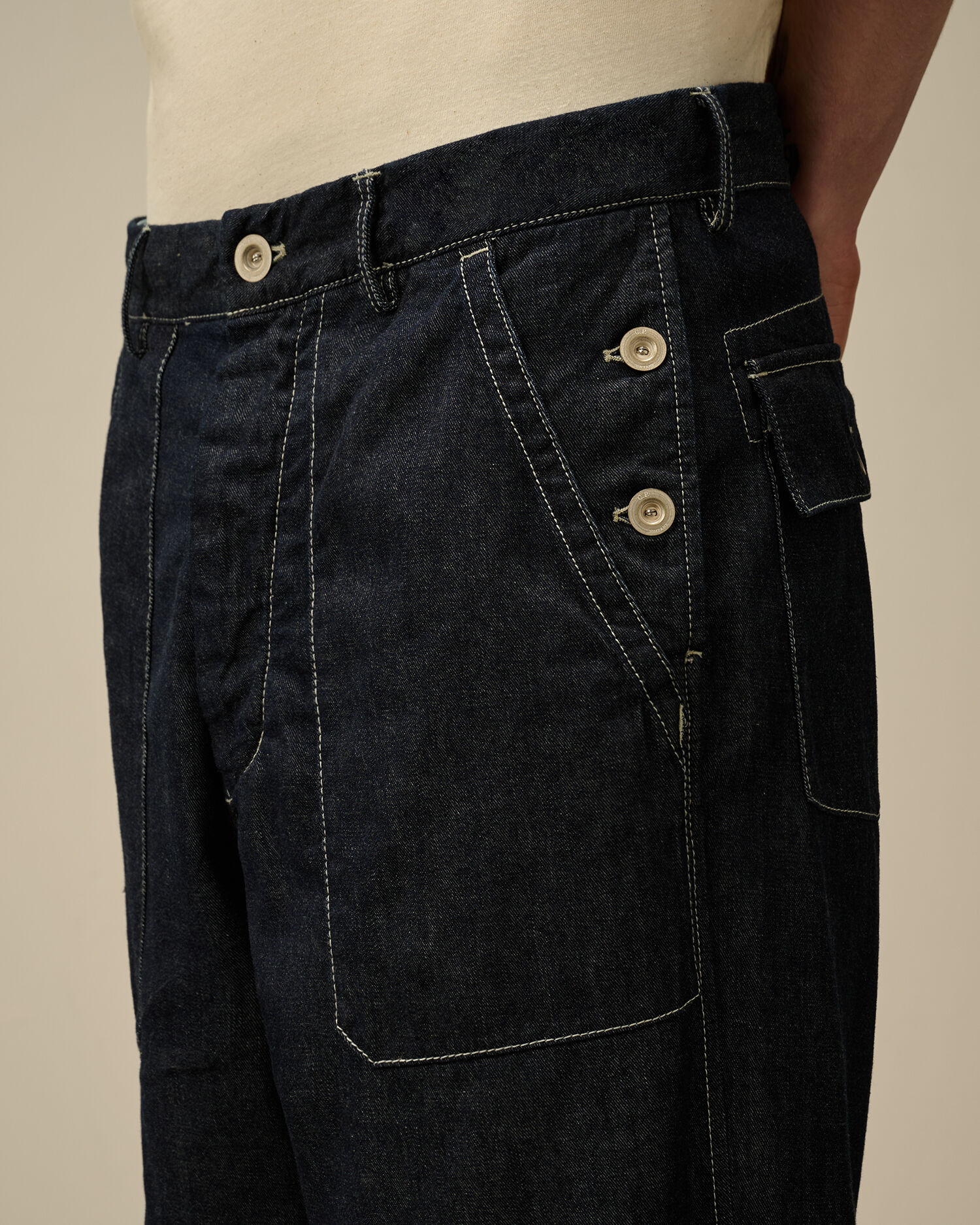 3/1 Denim Loose Pants - 5