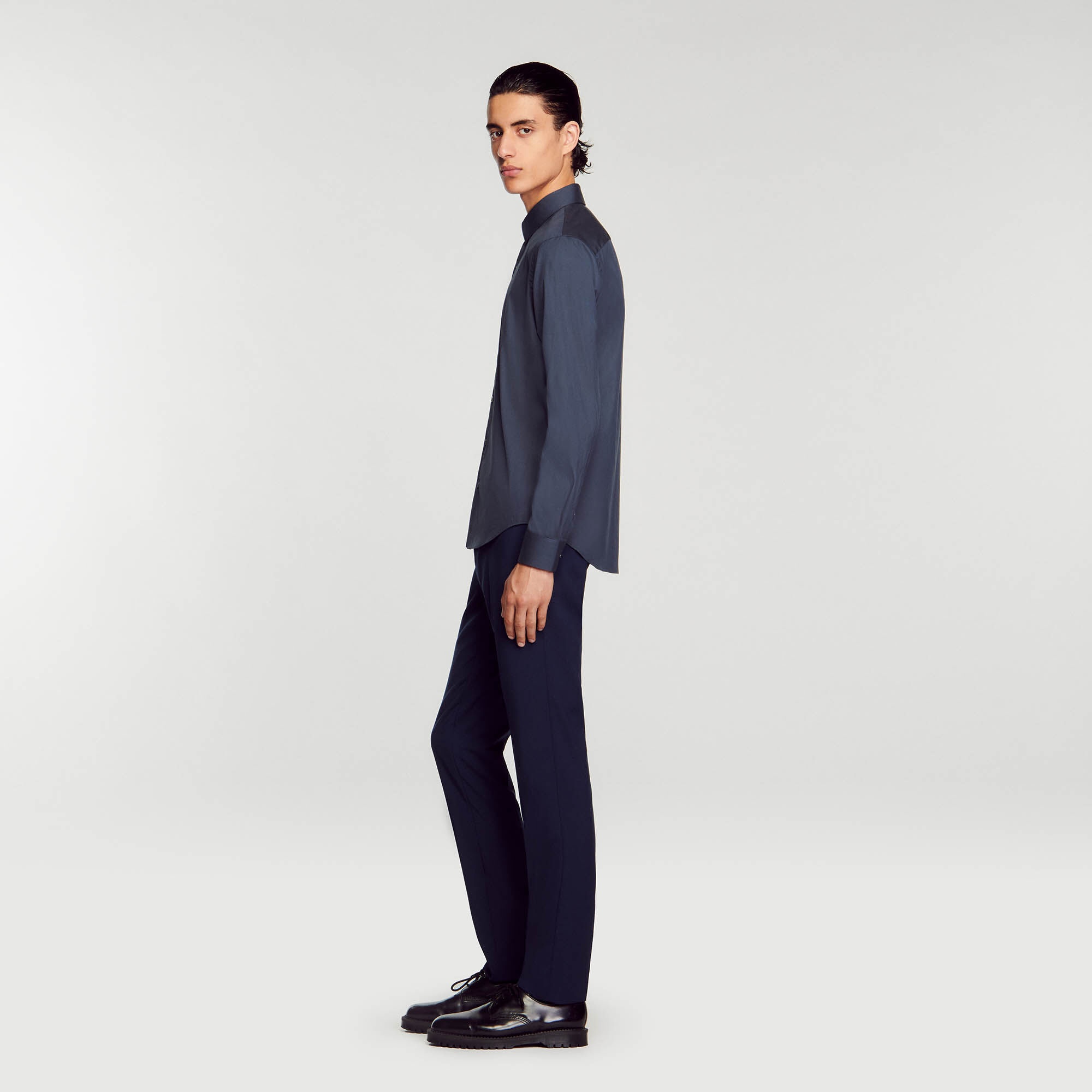 FITTED STRETCH COTTON SHIRT - 7