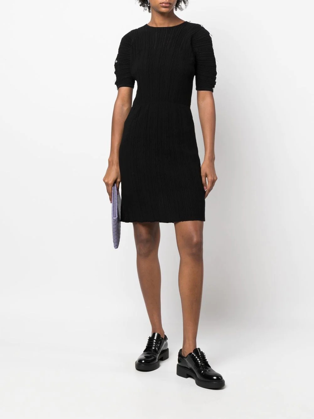 micro-pleated midi dress - 2