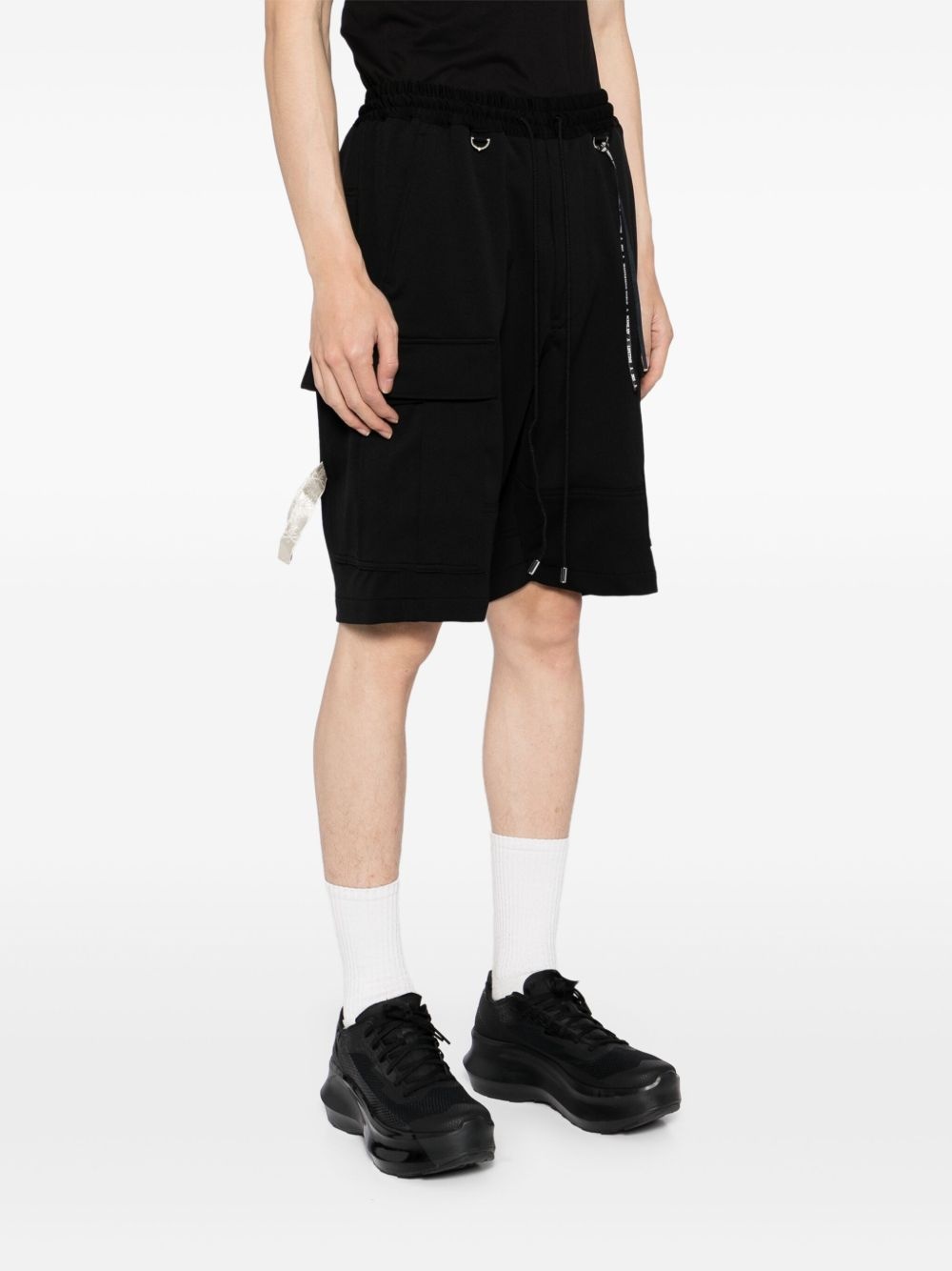 drawstring cargo shorts - 3