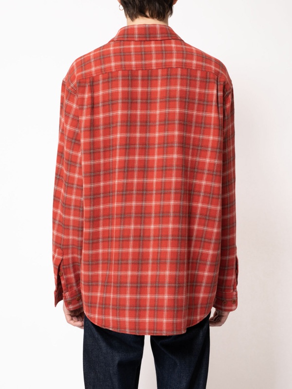 Filip Flannel Lumber Check Poppy Red - 4