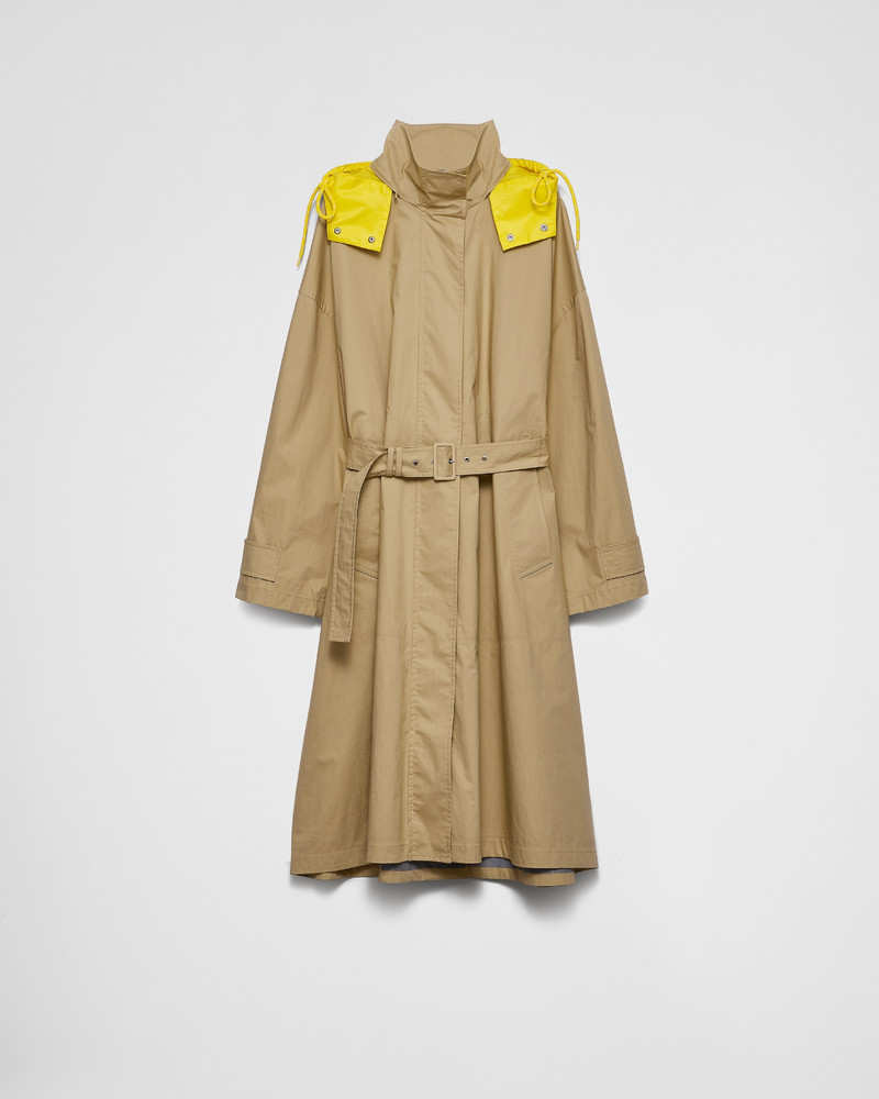 Technical poplin raincoat 1