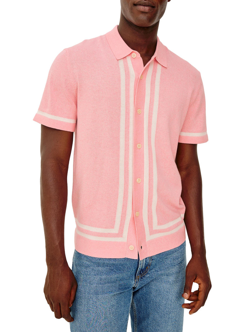 Men's Leo Cotton-Blend Shirt - Rose Melange 4