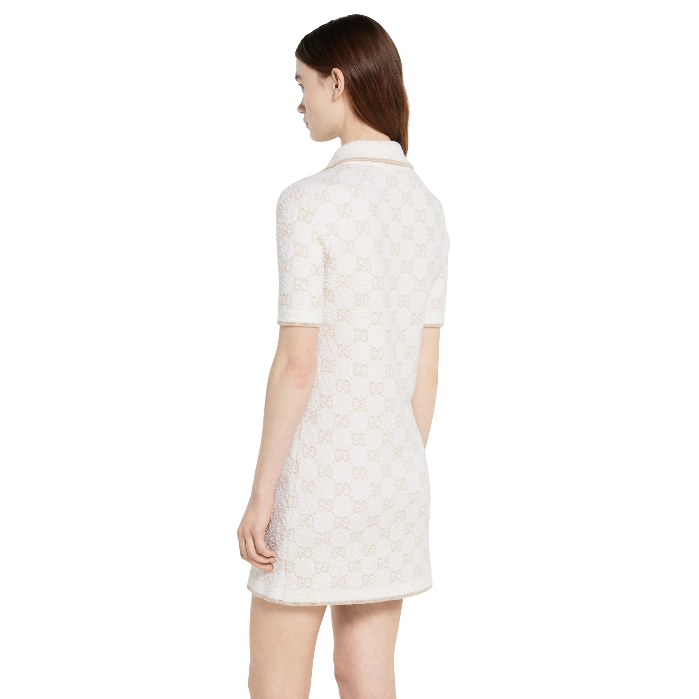 GG cashmere wool jacquard dress - 4