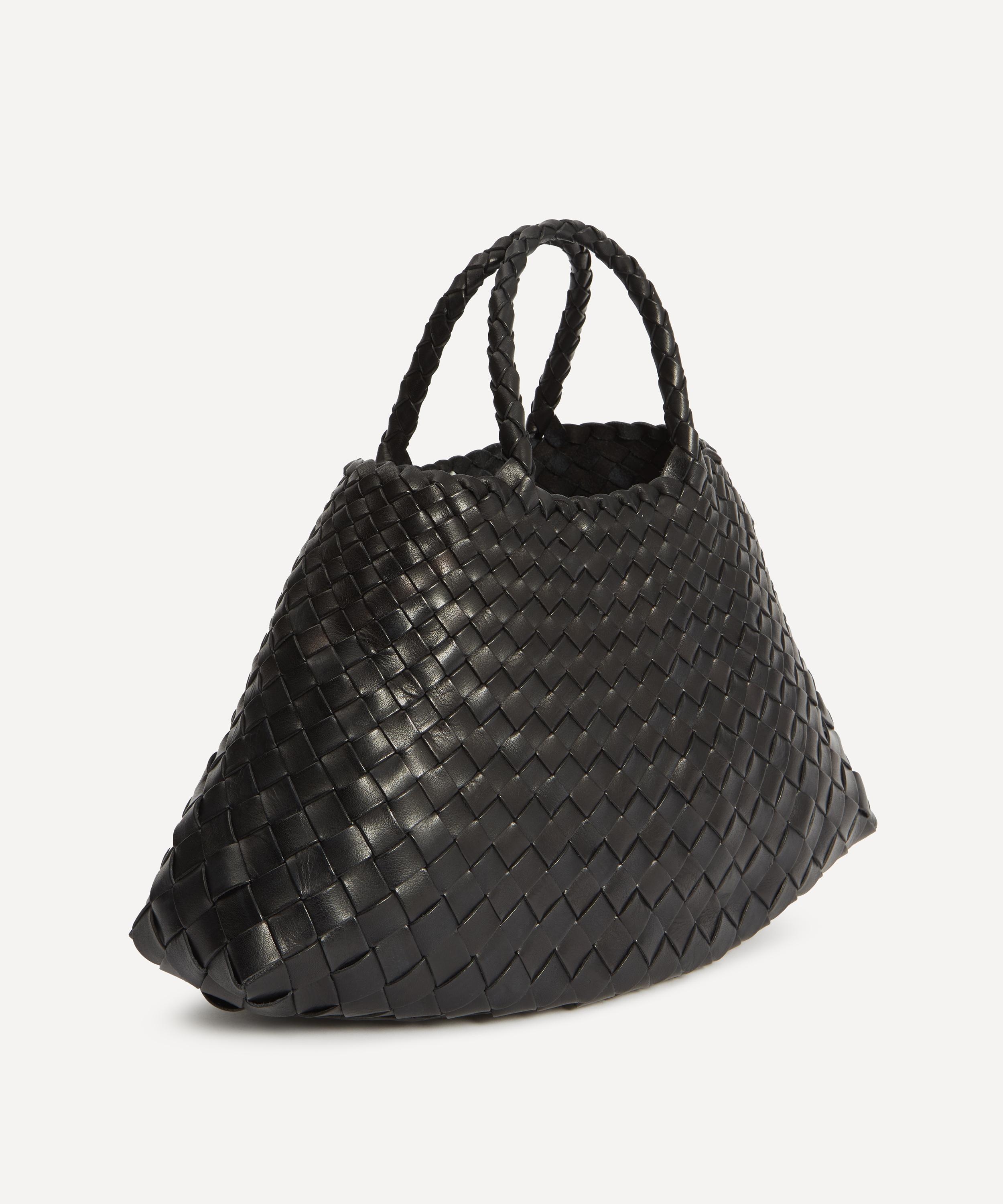 Small Santa Croce Woven Leather Tote Bag - 3