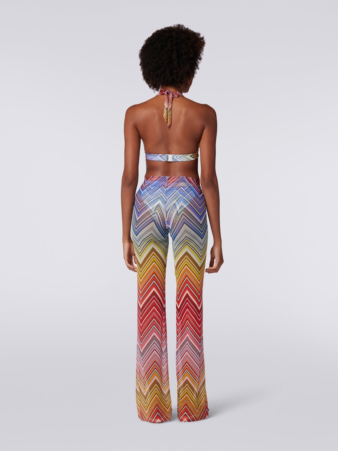 Cover up trousers in zigzag print tulle - 4