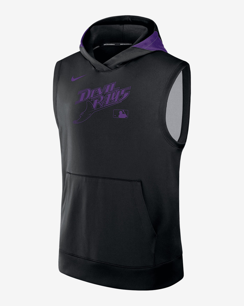 Tampa Bay Rays Authentic Collection Men’s Nike Dri-FIT MLB Sleeveless Pullover Hoodie 1