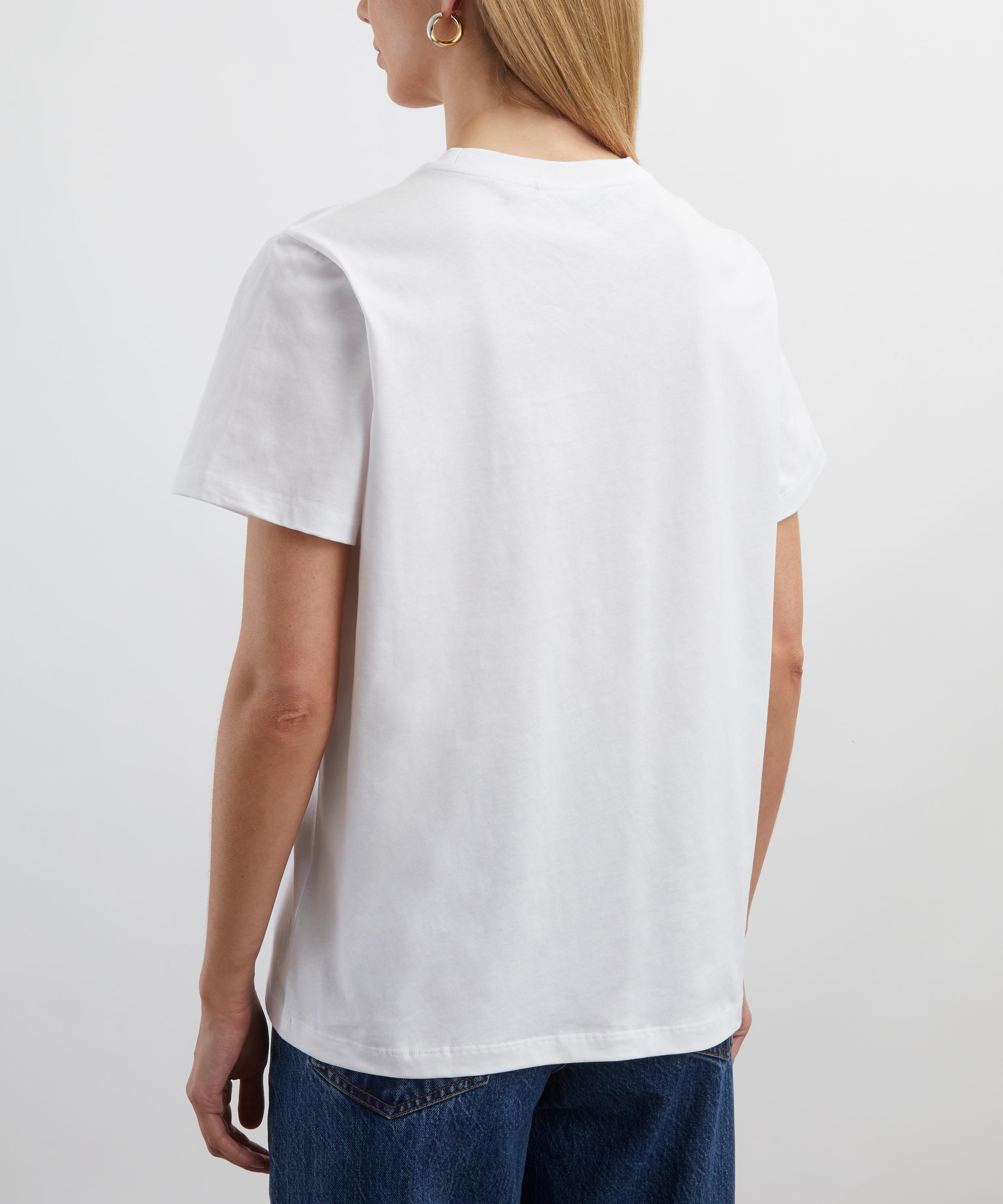 White Basic Jersey Duckie Relaxed T-shirt - 4