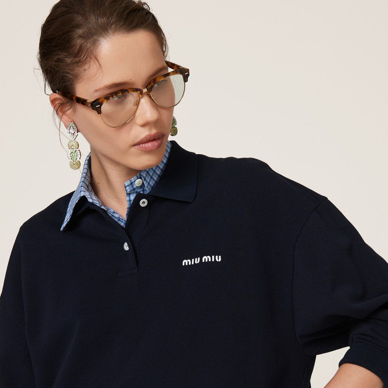 Cotton piqué polo shirt 4