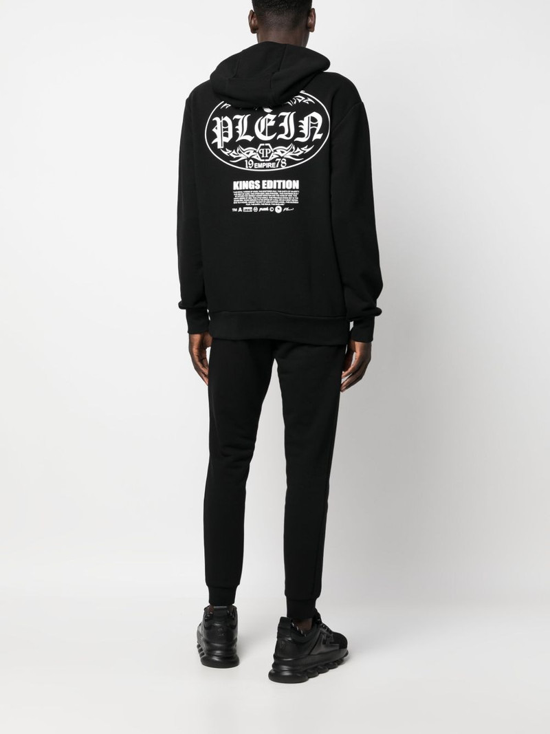 PHILIPP PLEIN Scorpion graphic-print cotton hoodie outlook