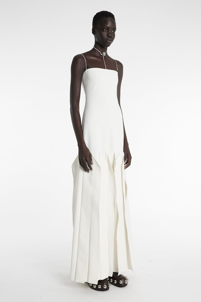 A.W.A.K.E. MODE FULL LENGTH LIP CHOKER DRESS IVORY outlook
