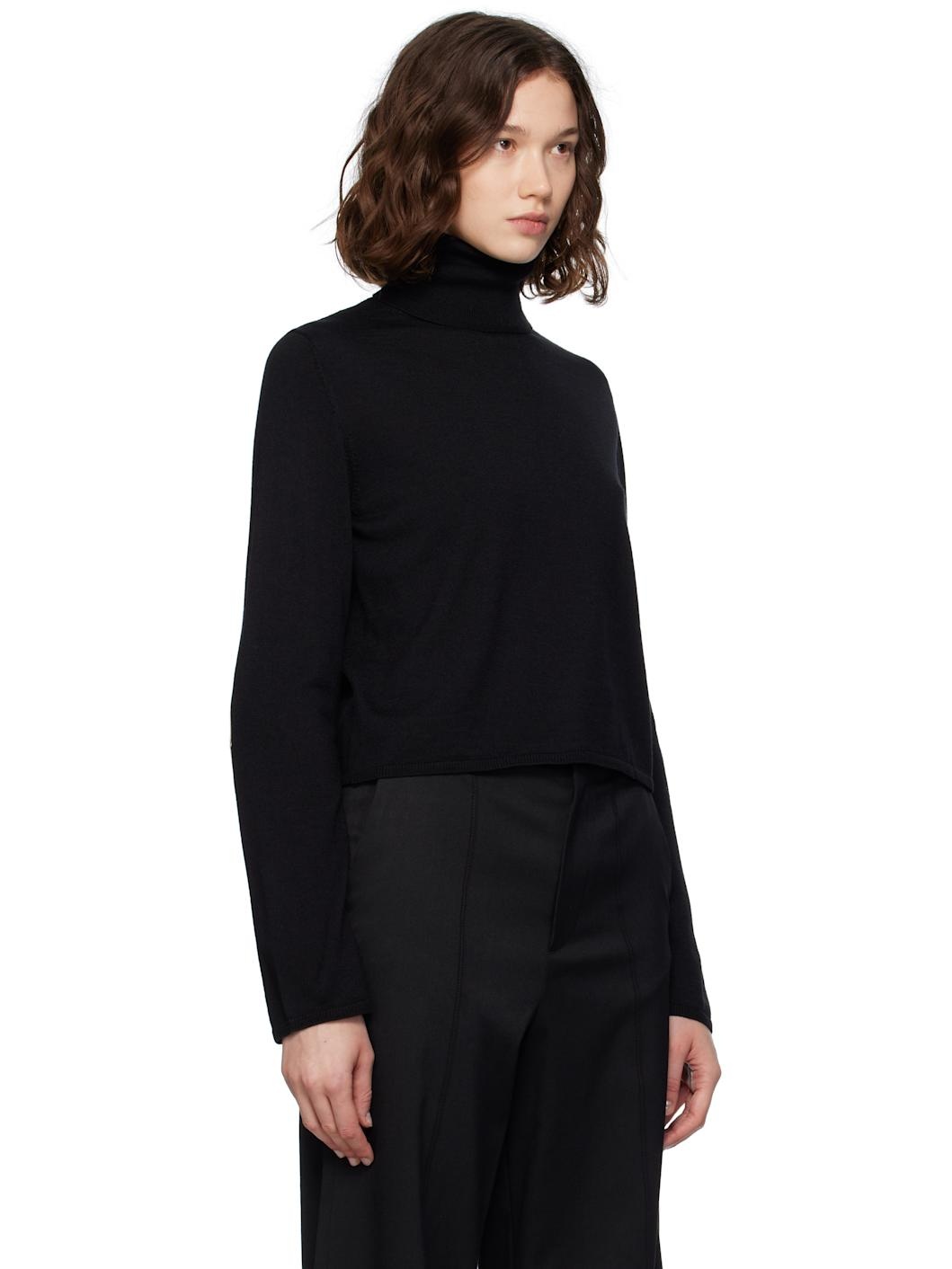 Black Knitted Turtleneck - 2