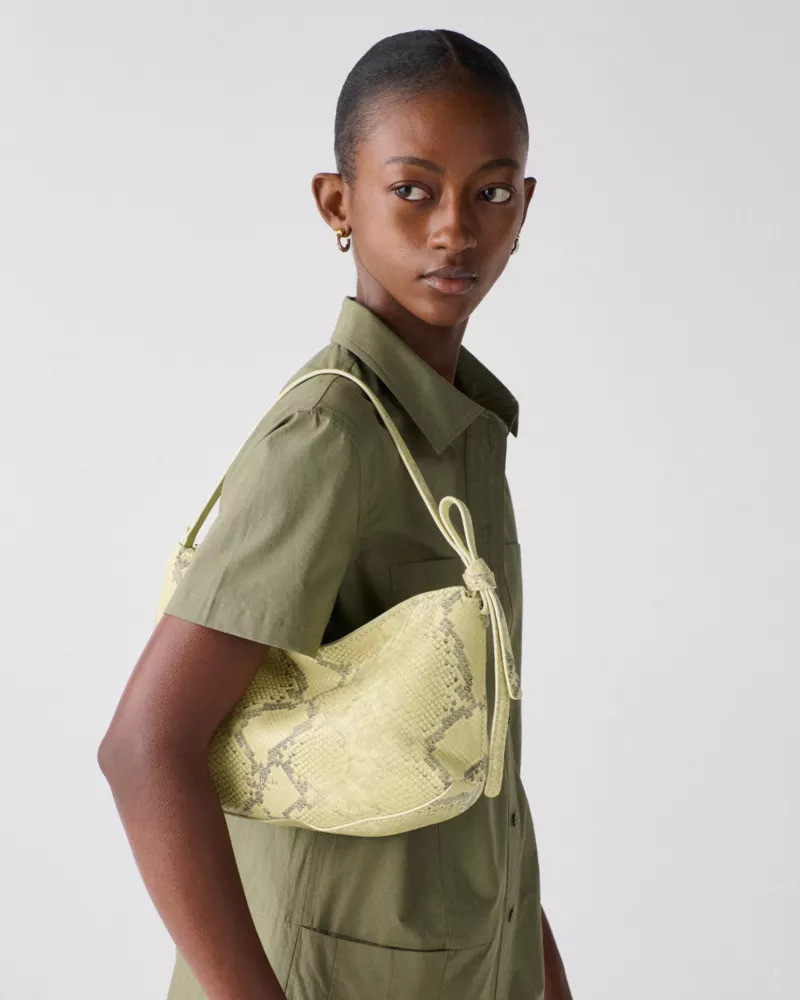 kate spade Loop Snake Embossed Shoulder Bag outlook