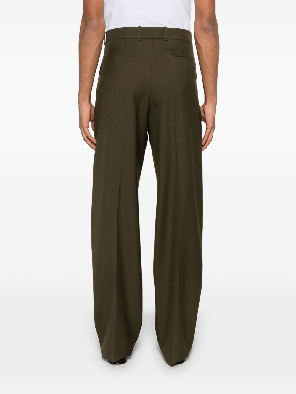 wool gabardine trousers - 4
