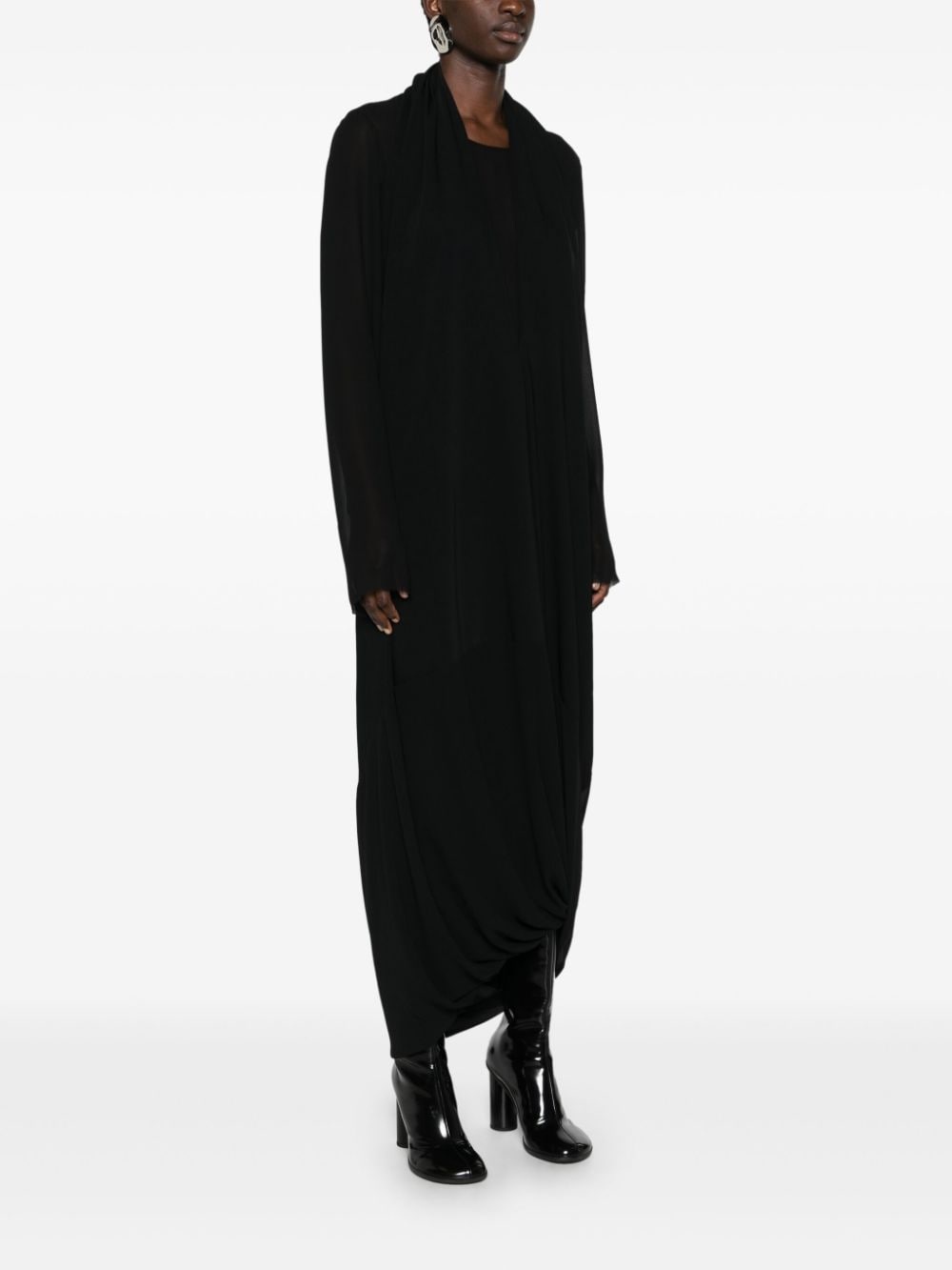 layered sheer maxi dress - 3