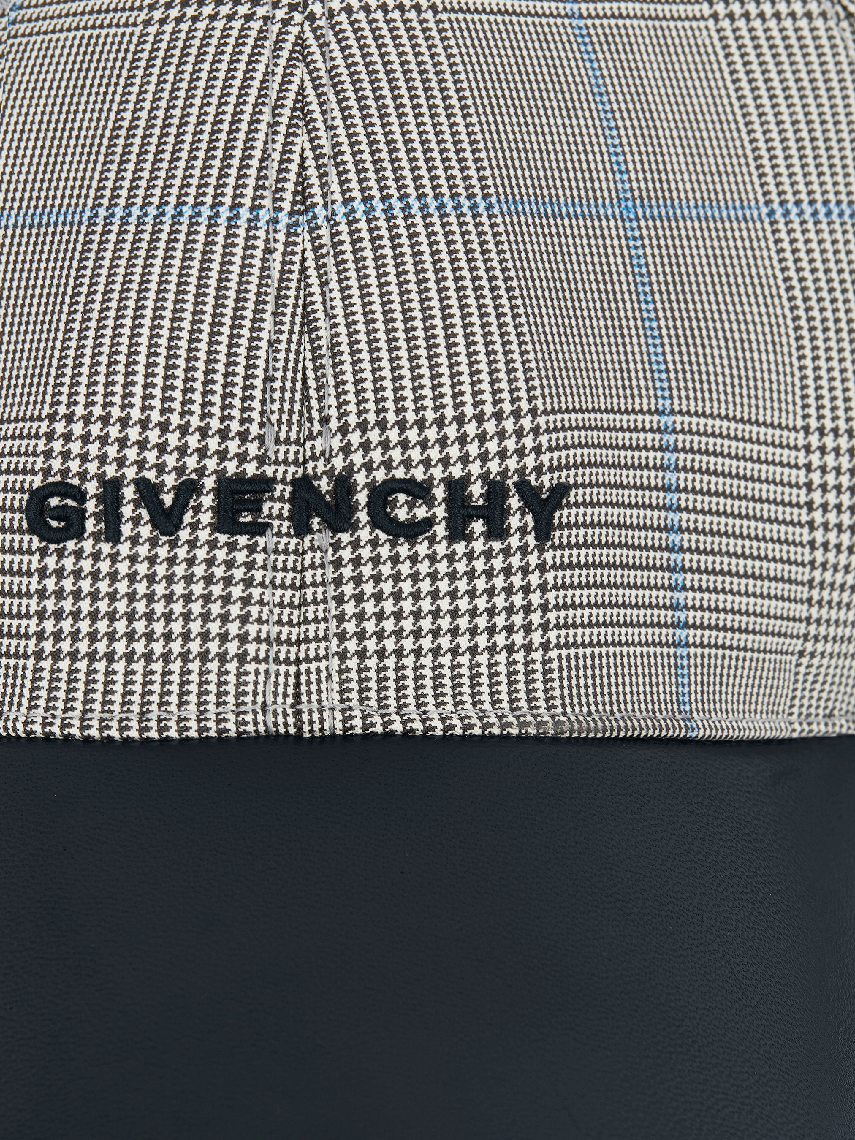 GIVENCHY CAP IN PERFORATED WOOL AND LEATHER - 2