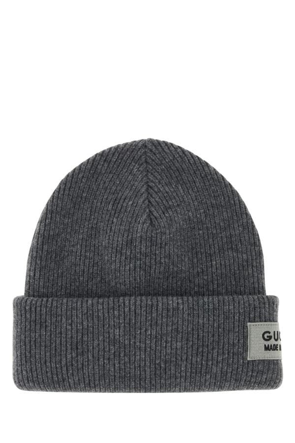 Gucci Woman Grey Wool Beanie Hat - 1