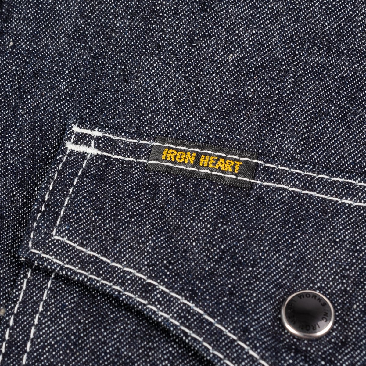 IHSH-320-IND 10oz Selvedge Denim Western Shirt - Indigo - 14
