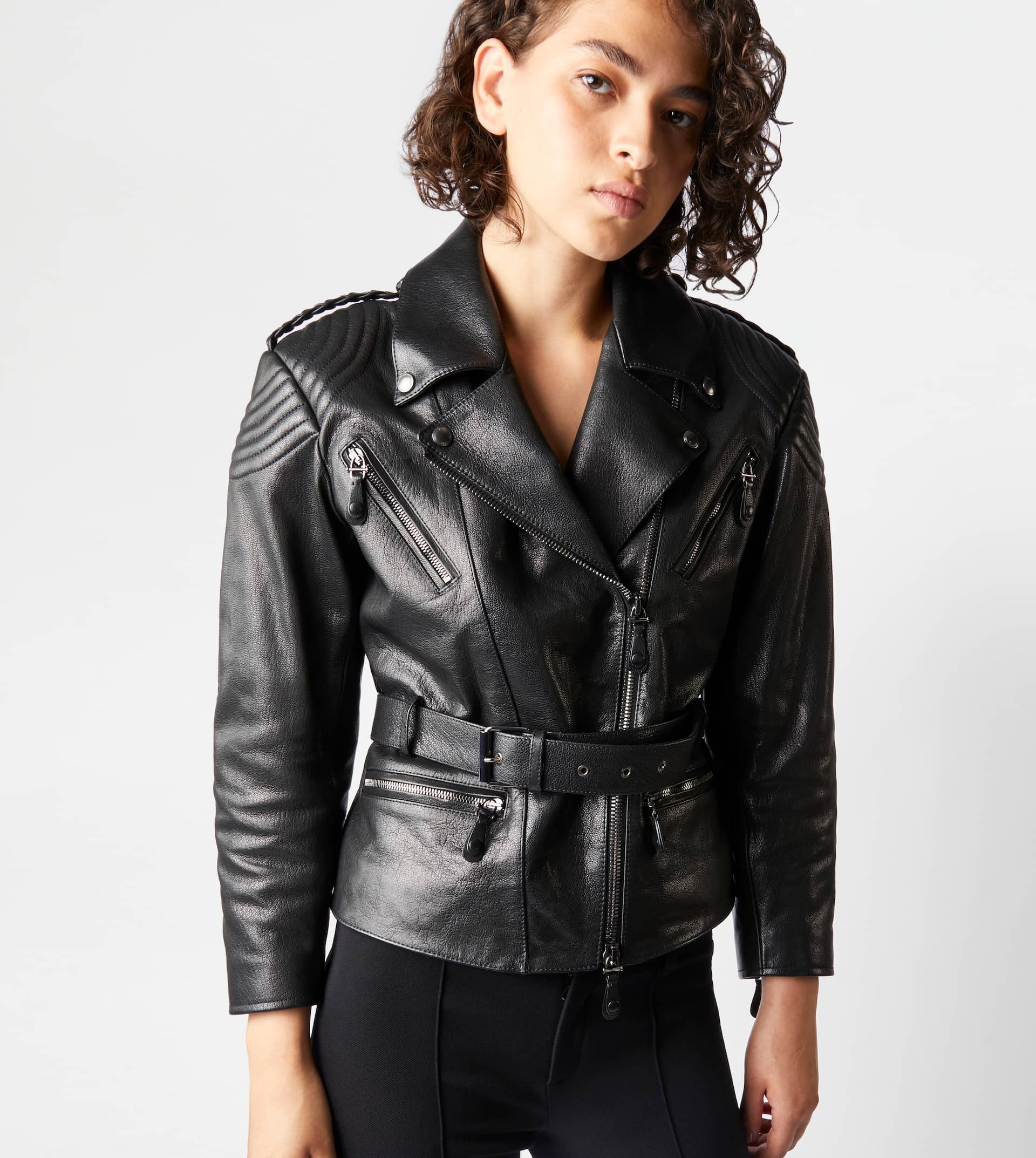 BIKER JACKET - BLACK - 7